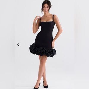 Like NEW | House of CB Lilou Black Ruffle Hem Dress | M